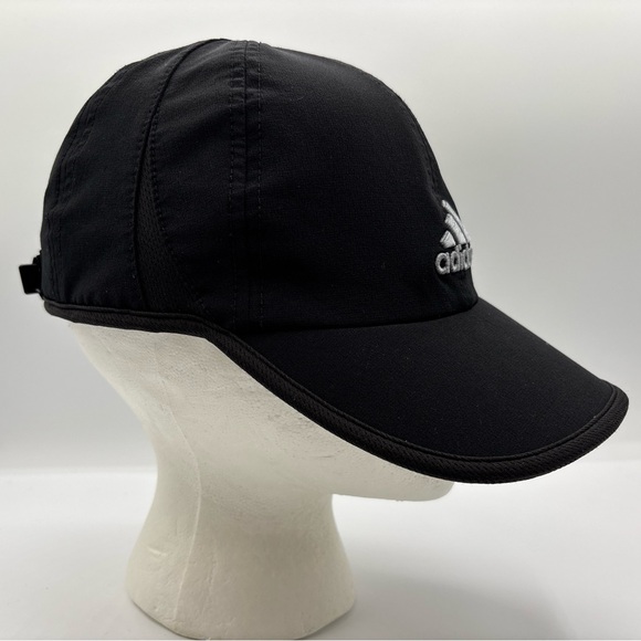 Adidas MEN’s Climalite Lightweight Black Gray Logo Adjustable Running Hat OSFM - Picture 11 of 14